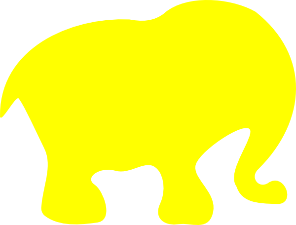 Yellow Elephant Clip Art At Clker Com   Vector Clip Art Online    