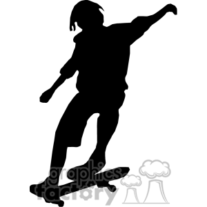 88 Skateboarder Clip Art