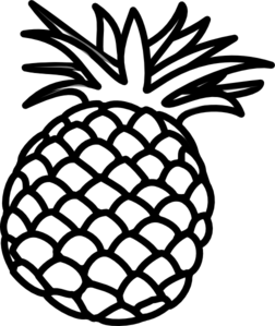 Baking Clipart Black And White Black And White Pineapple Clipart Png