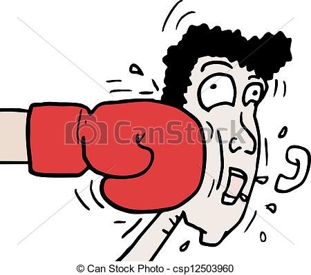Clip Art Vector Of Boxing Punch   Creative Design Of Buxing Punch
