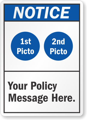 Custom Ansi Notice Sign  Choose Clipart Add Own Notice Message Here