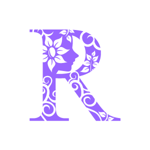 Flower Clipart   Purple Alphabet R With Black Background   Download