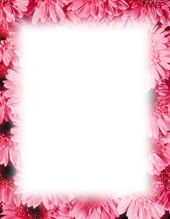 Flower Frame Clipart Bright Summer Flowers Border