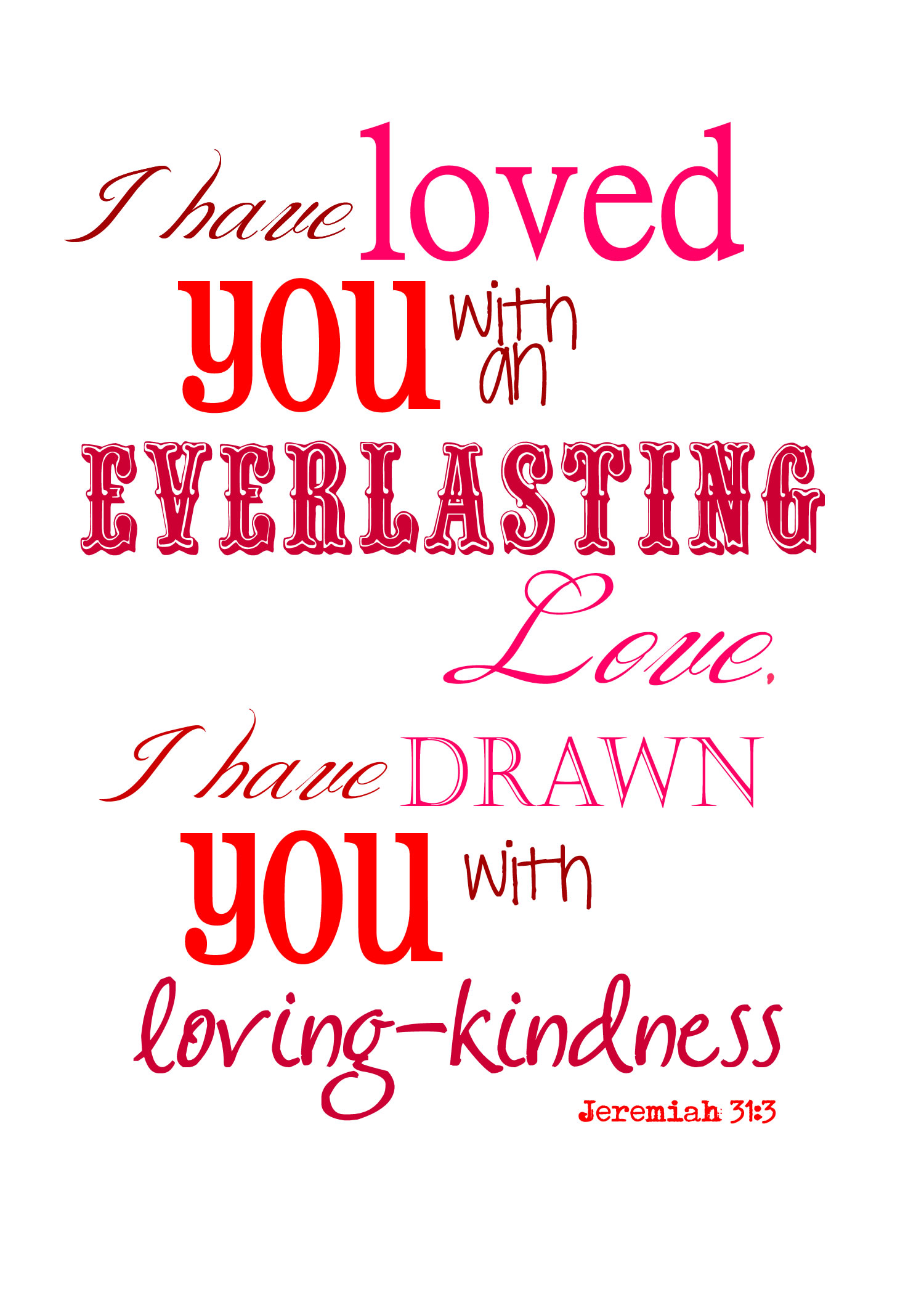 God Loves You   Free Printable To Share