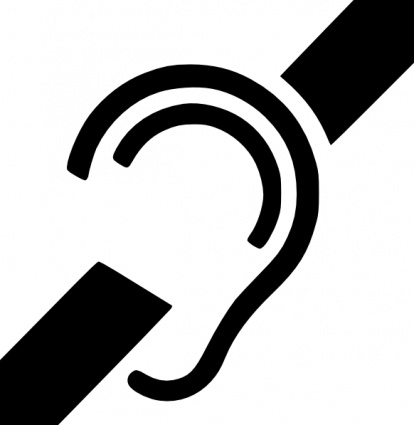 Hearing Clip Art Deaf Symbol Clip Art Vector