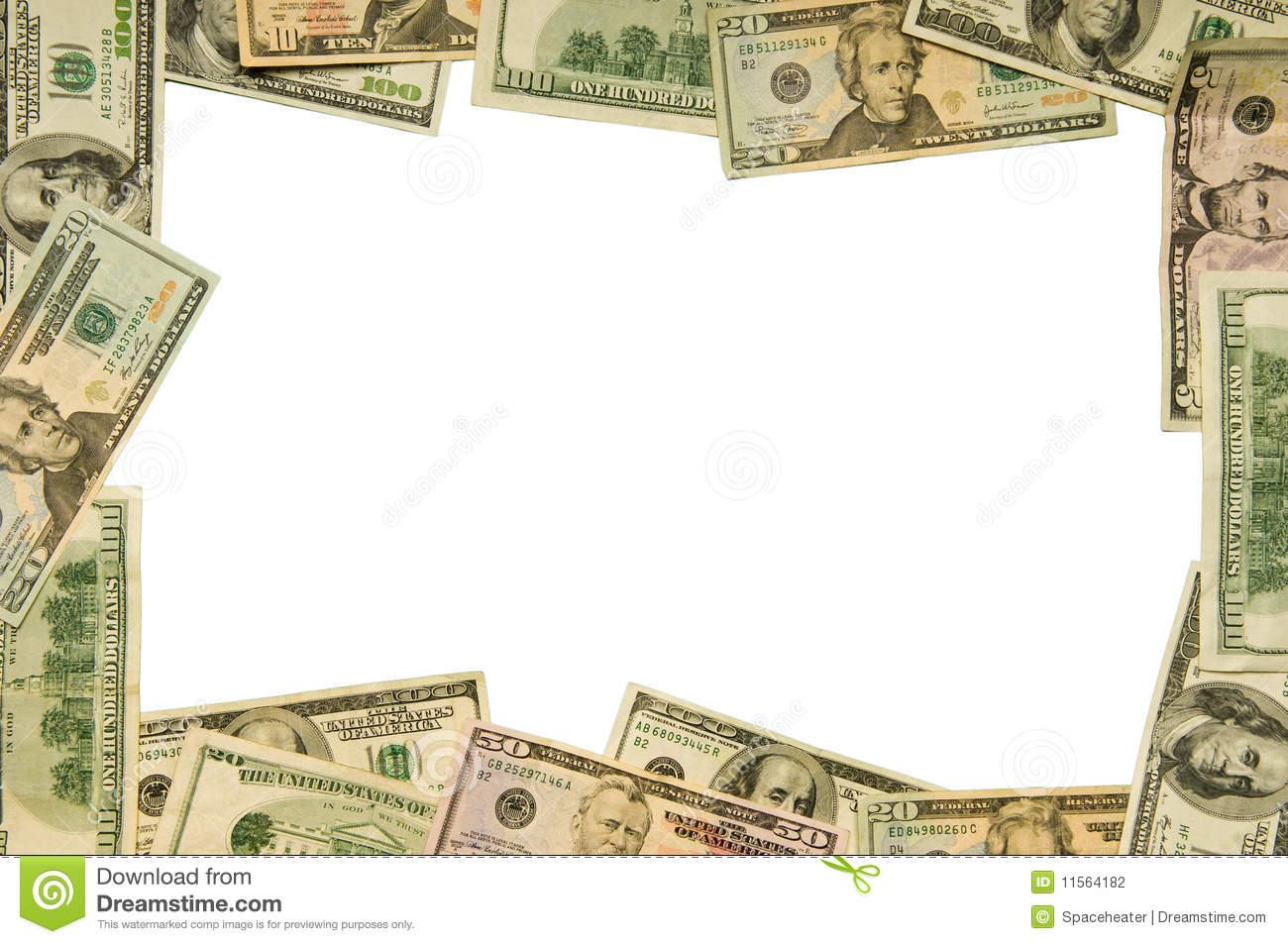 Large Denomination Currency Border Stock Photography   Image  11564182