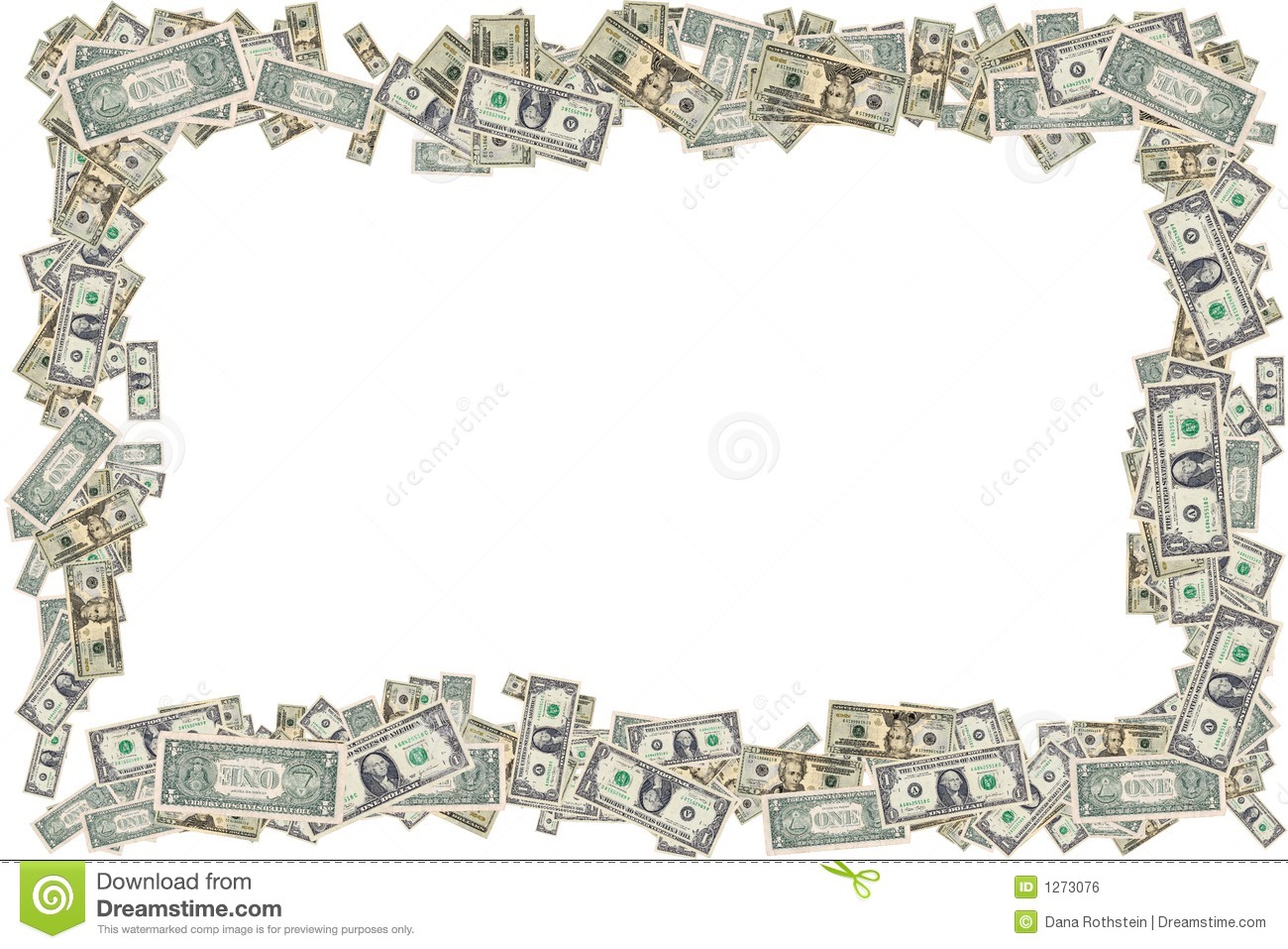Money Border Royalty Free Stock Image   Image  1273076