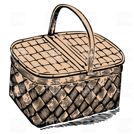 Picnic Basket Download Royalty Free Vector Clipart  Eps 