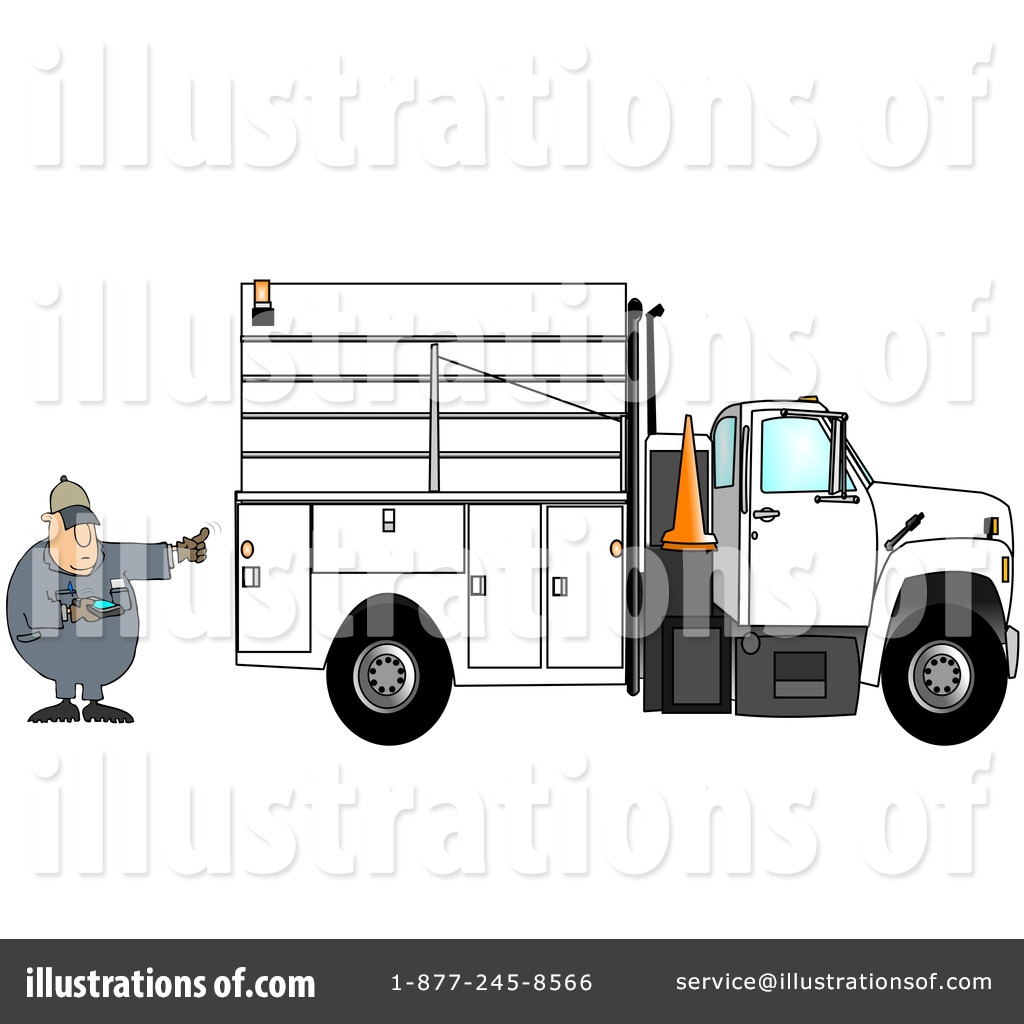 Royalty Free  Rf  Utility Truck Clipart Illustration  85055 By Dennis