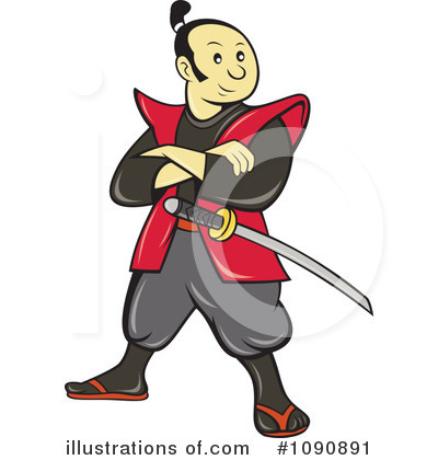 Samurai Clipart  1090891   Illustration By Patrimonio