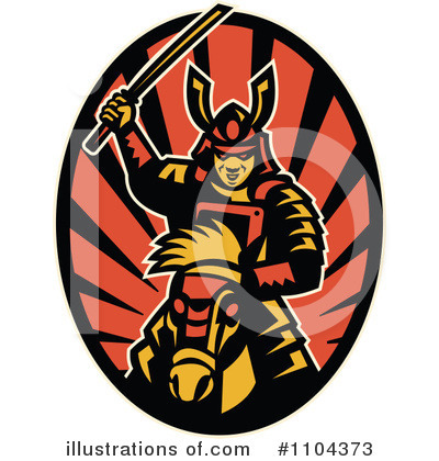 Samurai Clipart  1104373 By Patrimonio   Royalty Free  Rf  Stock