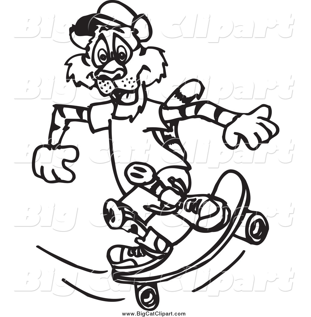 Skateboard Clip Art Black And White