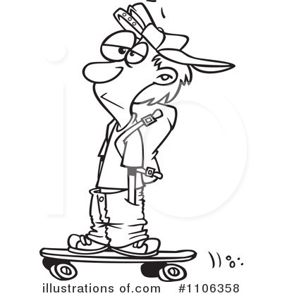 Skateboarding Clipart  1106358   Illustration By Ron Leishman