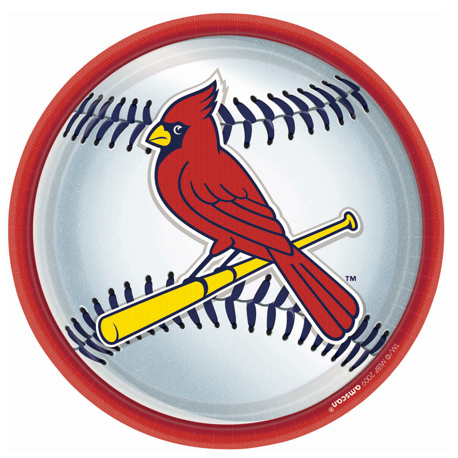 St  Louis Cardinals Baseball   Round Dinner Plates   Thepartyworks