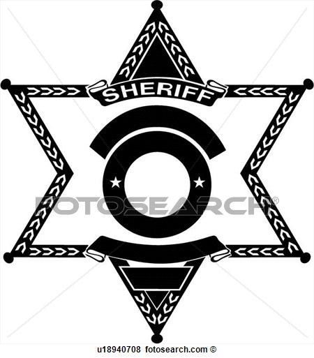 Clip Art Of  Badge Cop Department Deputy Emergency Emergency