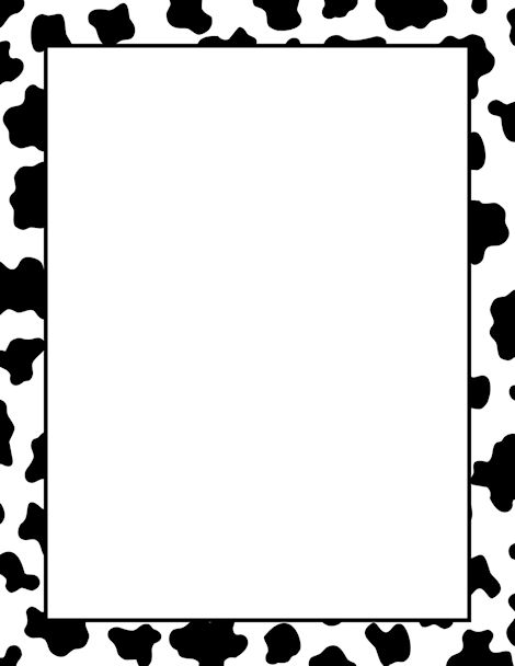 Cow Print Border   Cow Printables Cow Border Bordaduras Borders