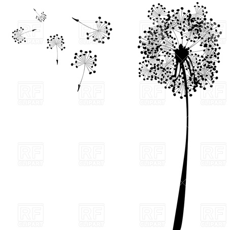 Dandelion Silhouette Download Royalty Free Vector Clipart  Eps 
