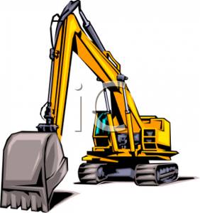 Digger Clipart A Heavy Digger Construction Vehicle Royalty Free