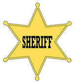Gold Star Sheriff Badge From The Old West   Clipart Graphic