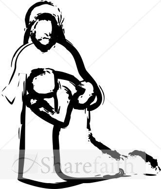 Jesus  Embrace During Prayer   Prayer Clipart