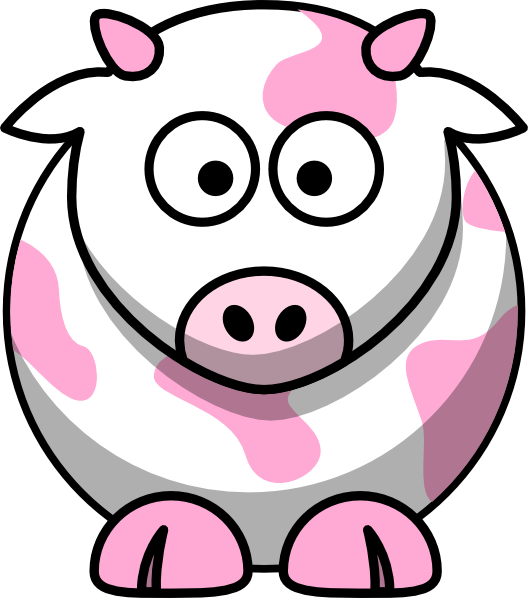 Light Pink Cow Clip Art At Clker Com   Vector Clip Art Online Royalty