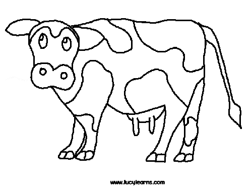 Lucylearns Com Images Cow Coloring Pages Cow Coloring Picture 1 Gif