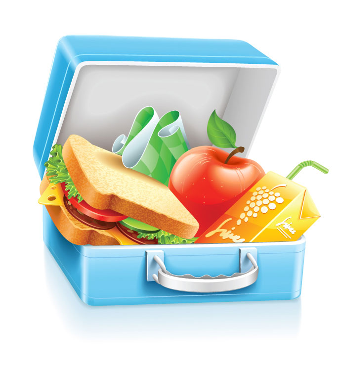 Lunch Box Vector Clip Art Of Vector Lunch Box With Some Food Inside