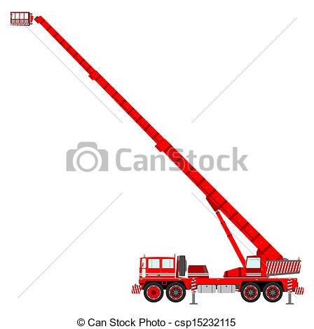 Of Bucket Truck   Red Cherry Picker Truck Csp15232115   Search Clipart    