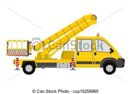 Of Cherry Picker   Small Bucket Truck Csp15258965   Search Clipart    