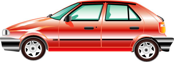 Red Compact Car Clip Art At Clker Com   Vector Clip Art Online