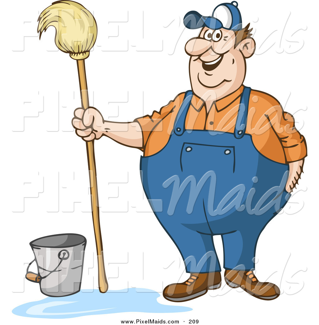 Royalty Free Floor Care Stock Maid Clipart Illustrations
