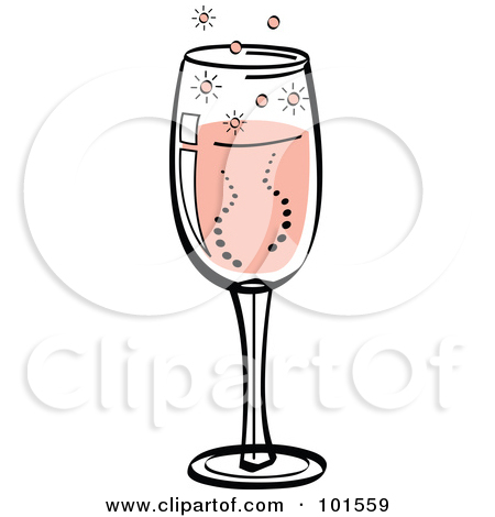 Royalty Free  Rf  Clipart Illustration Of A Black And White Glass Of