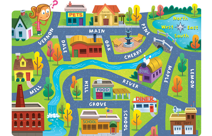 Simple Street Map For Kids Map