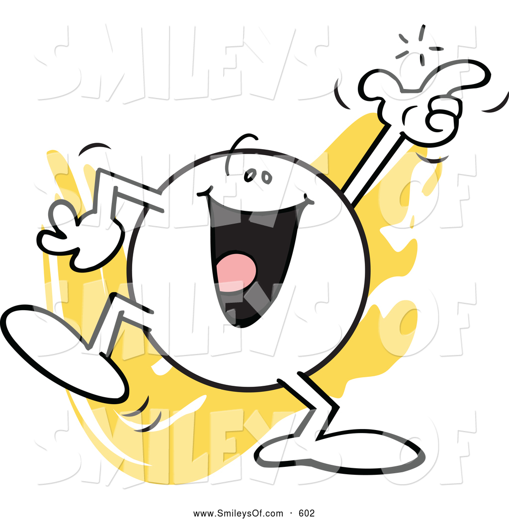Smiley Clipart Of Afriendly Moodie Character Snapping His Fingers