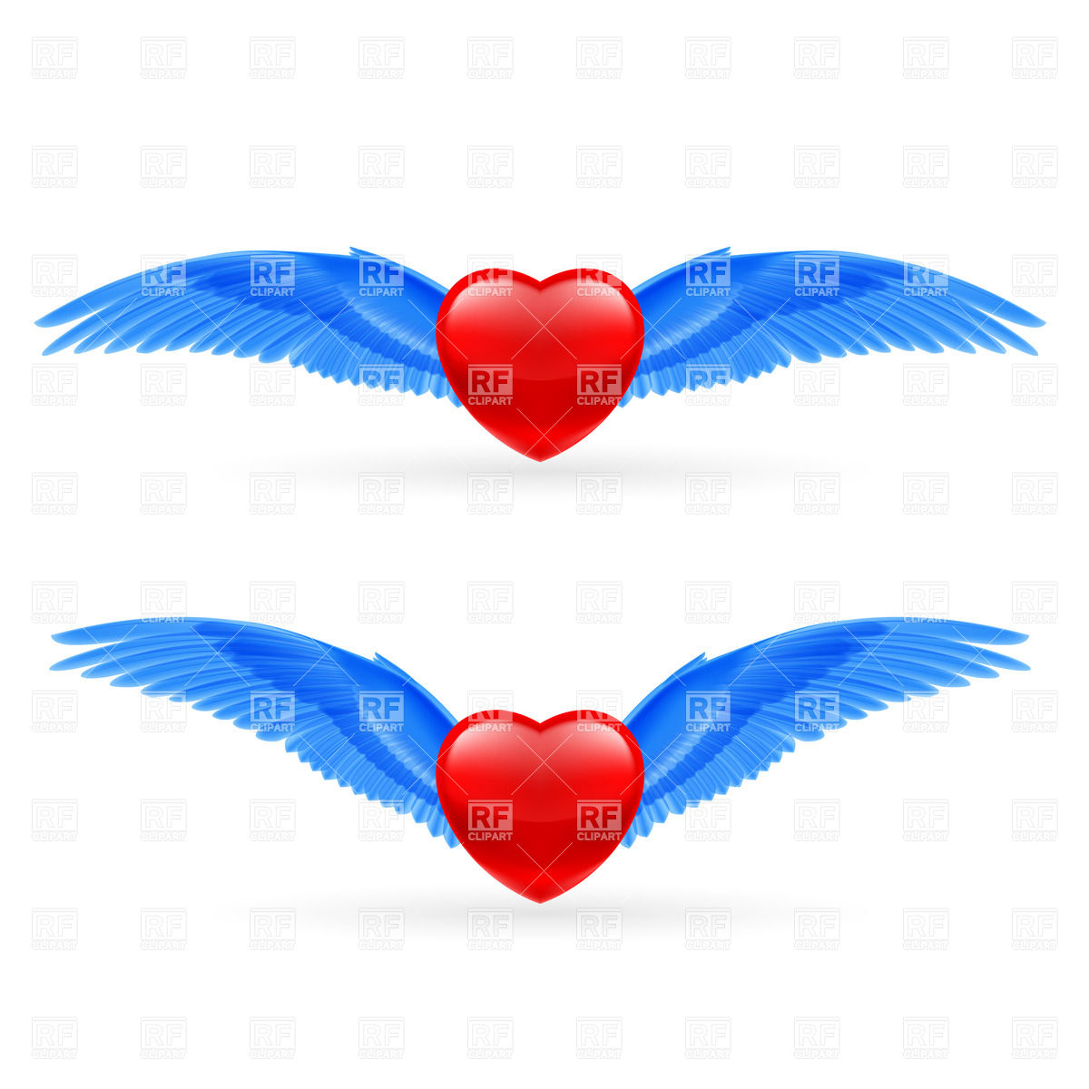     With Bright Blue Wings Download Royalty Free Vector Clipart  Eps