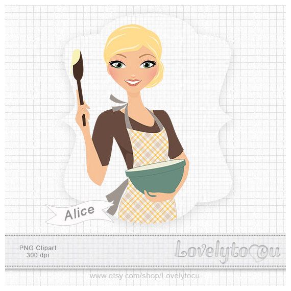 Woman Baking Digital Png Clipart Alice 472 By Lovelytocu On Etsy  5