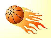 Basketball With Flame Royalty Free Stock Photo