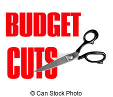 Budget Cuts   Scissors Isolated   Simple But Clear Message