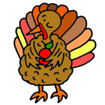 Church House Collection Blog  Free Turkey Eating Apple Clipart