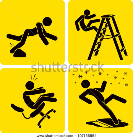 Clip Art Illustration Styled Like Universal Signs Showing A Stick