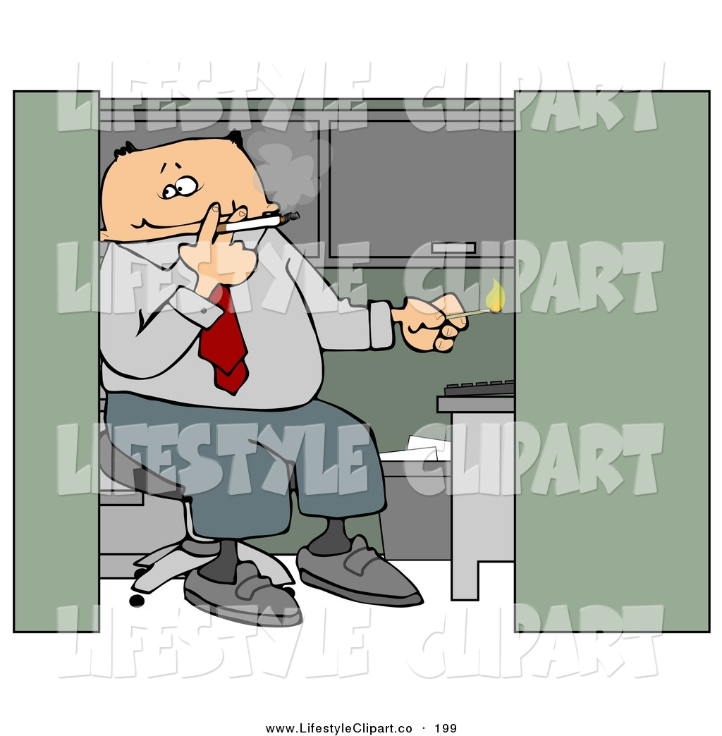 Clip Art Of A Teenage Boy Sitting On An Old Living Room Chair While