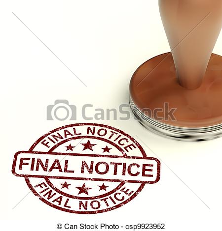 Clip Art Of Final Notice Stamp Showing Outstanding Payment Due   Final