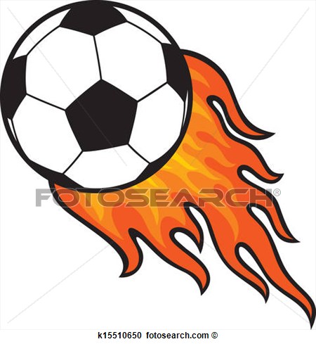 Clipart   Football Ball  Soccer  In Fire  Fotosearch   Search Clip Art