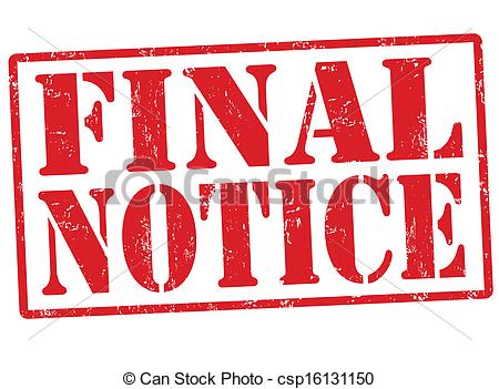 Clipart Vector Of Final Notice Stamp   Final Notice Grunge Rubber