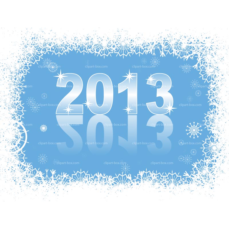 Clipart Year 2013 In The Snow   Royalty Free Vector Design