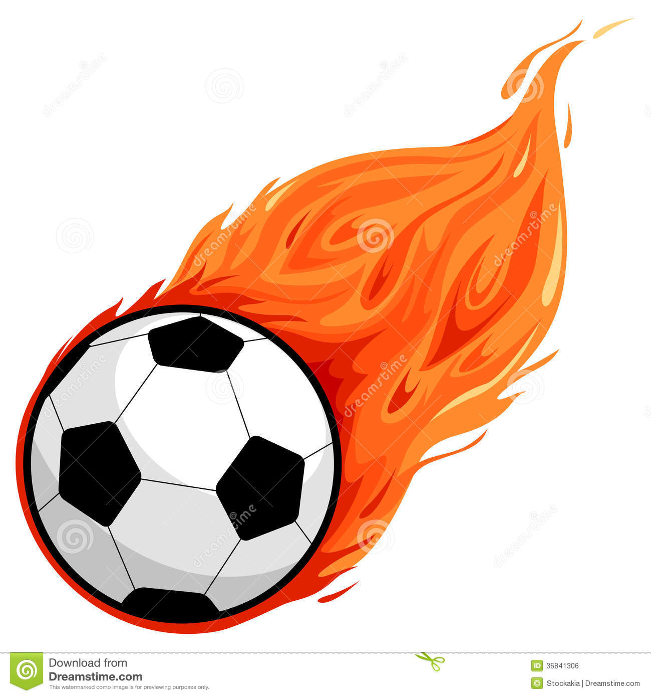 Download Soccer Ball Fire Burning 36841306 Jpg