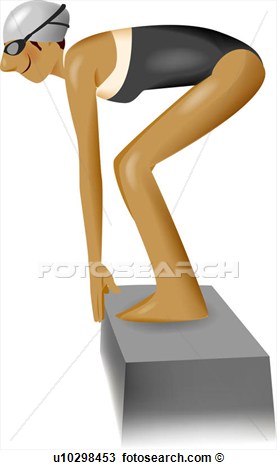 Drawing   Female Swimmer  Fotosearch   Search Clipart Illustration