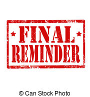 Final Reminder Stamp   Grunge Rubber Stamp With Text Final