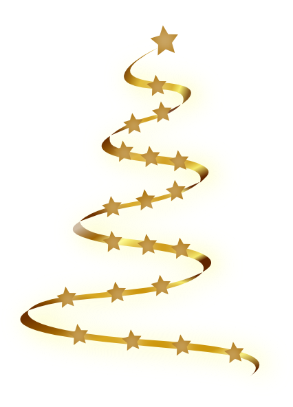 Gold Christmas Tree Clip Art At Clker Com   Vector Clip Art Online