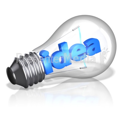 Idea Text In Light Bulb   Presentation Clipart   Great Clipart For